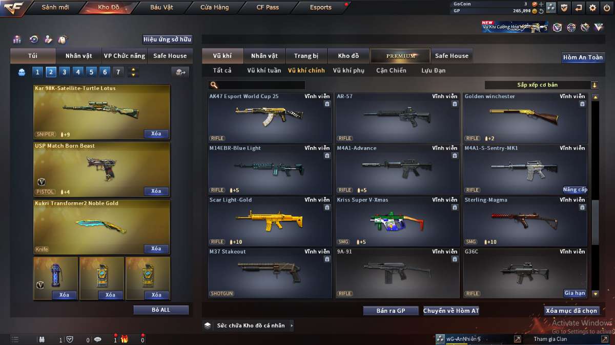 shop acc cf uy tin gia re